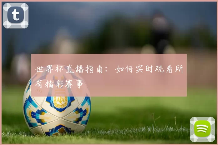 世界杯直播指南：如何实时观看所有精彩赛事
