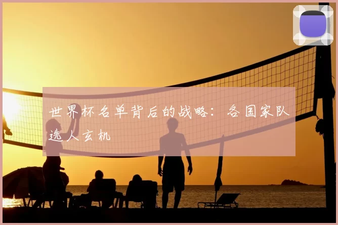 世界杯名单背后的战略:各国家队选人玄机